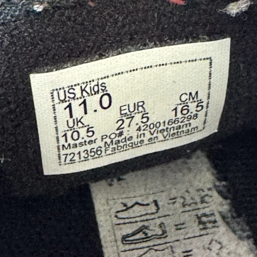 Size 11c - VANS TODDLER SK8-HI ZIP SNEAKER TS GLOW WIZARD BLACK WHITE